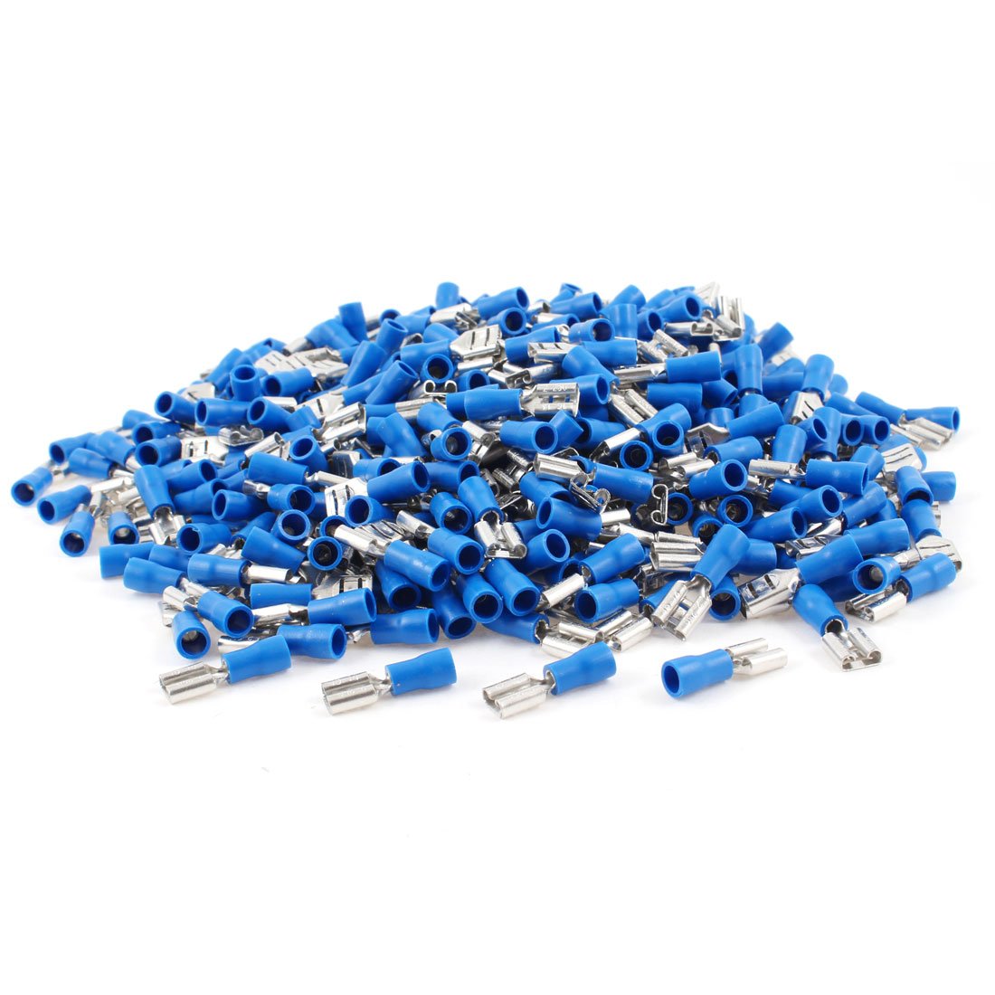 Sourcingmap 1000 Pcs FDD2-250 Insulated Female Spade Terminal Connector for AWG 16-14 Wire