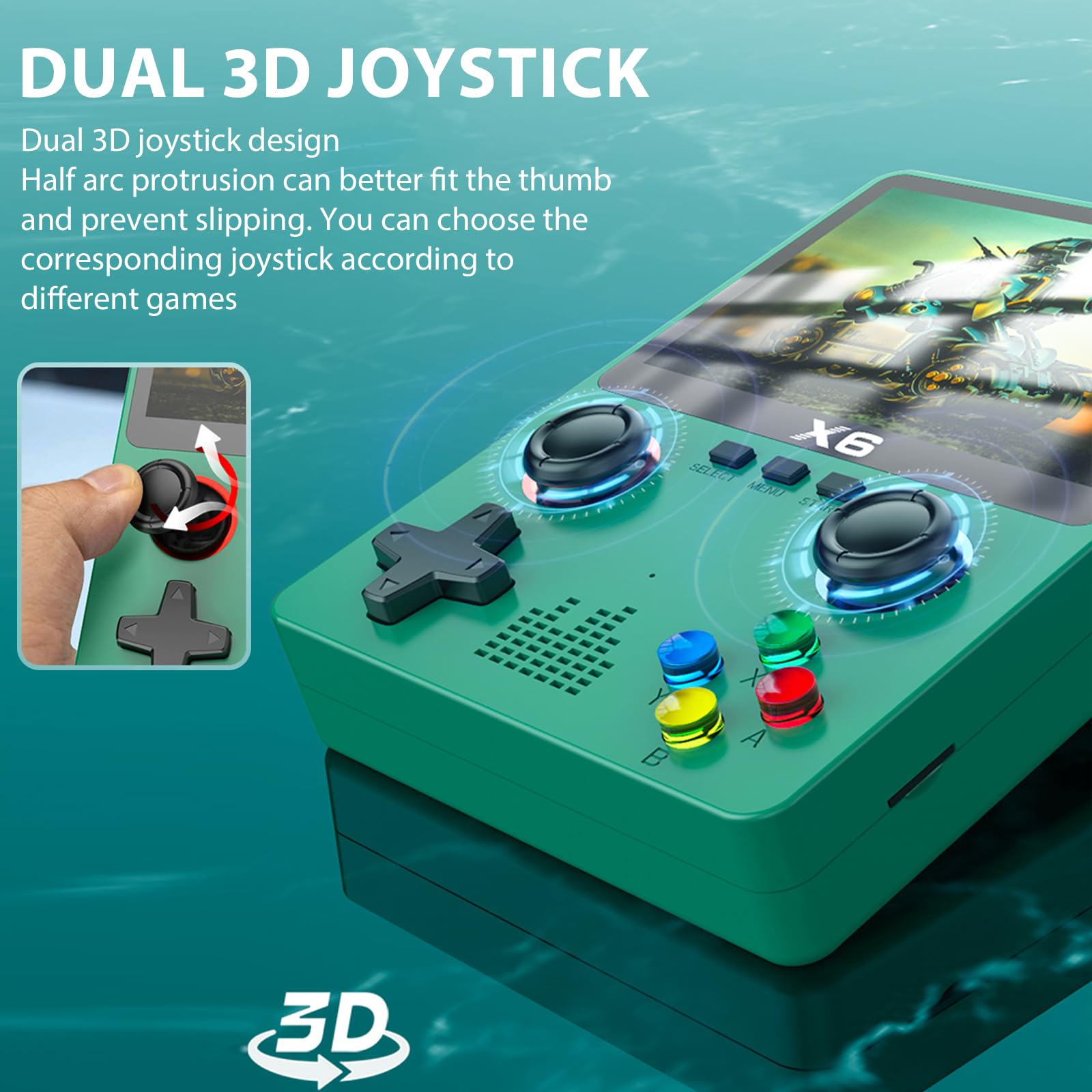 BattAkuus Retro handheld game console support 10+ emulators, portable retro game console 3.5 inch screen with 32G card 10000+ classic games support TV output(white)