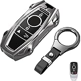 Zeunar Heavy Zinc Alloy Metal Key Fob Cover Compatible with A-Class C-Class G-Class E-Class S-Class