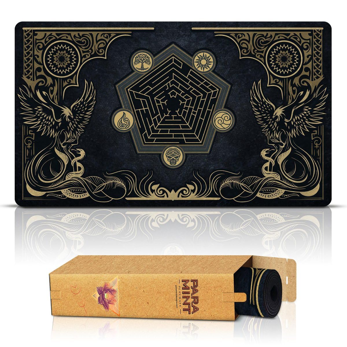 Paramint Oceanic Phoenix (Stitched) - MTG Playmat - Compatible with Magic the Gathering Playmat - Play MTG, YuGiOh, TCG - Original Play Mat Art Designs & Accessories