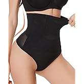 ForeverShaper Thong Shapewear Tummy Control - High Waisted Body Shaper Panties Girdle Compression Stomach Shapewear Underwear