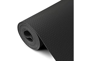 wohomuke Kitchen Shelf Liners, Drawer Mats, Fridge Mats 24 inch x 20 ft for Cabinets, Cupboard, Refrigerator, Desk (Black, 61