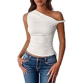 BTFBM Off The Shoulder Tops for Women 2026 Cute Summer Casual Sleeveless Slim Fit y2k Spring Outfits Going Out Tank Top