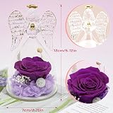 Miofula Preserved Real Rose in Glass Angel Gift Forever Rose for Women view 2