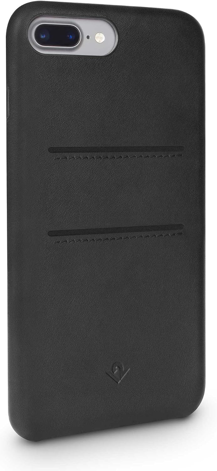 Twelve South Relaxed Leather Case for iPhone 8 Plus/ 7 Plus/ 6 Plus, Black, iPhone 7 Plus/8 Plus