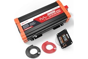 BELTTT 3000W Pure Sine Wave Inverter 12V DC to 120V AC for RV, Truck, Off-Grid, Home, Solar Car Power Inverter with Dual AC, 20A Socket, 5V 2.1A USB, Hardwire Port, Remote Controller 23Ft Cable