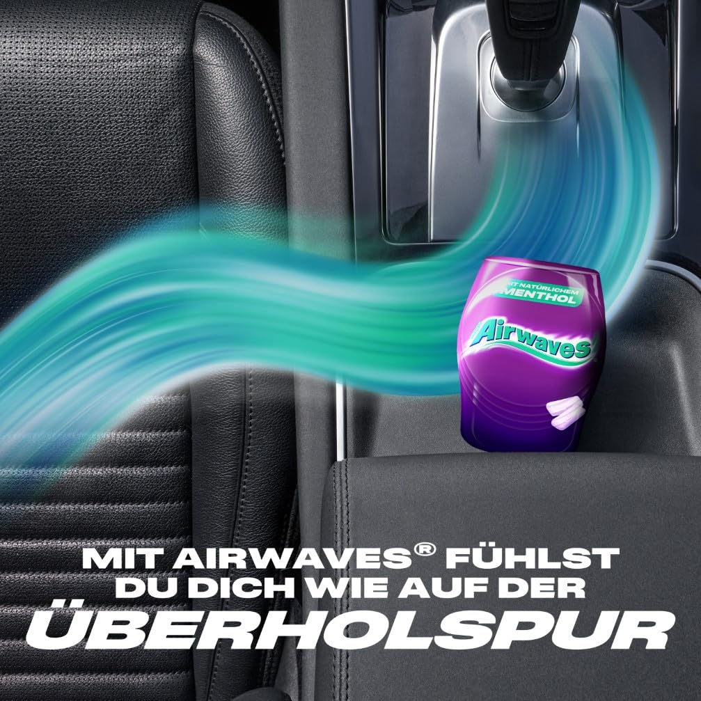 Airwaves Kaugummi Zuckerfrei, Cool Cassis Gum, 6 x 50 Dragees, Großpackung Chewing Gum, Kaugummi ohne Zucker mit Minz Frische (300 Dragees) 9