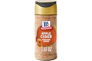 McCormick Finishing Sugar, Apple Cider, Limited Edition, Sweet Blend of Tart Apple and Warm Spices, For French Toast, Cookies, Muffins, Pancakes, Donuts, and More, 3.61 oz