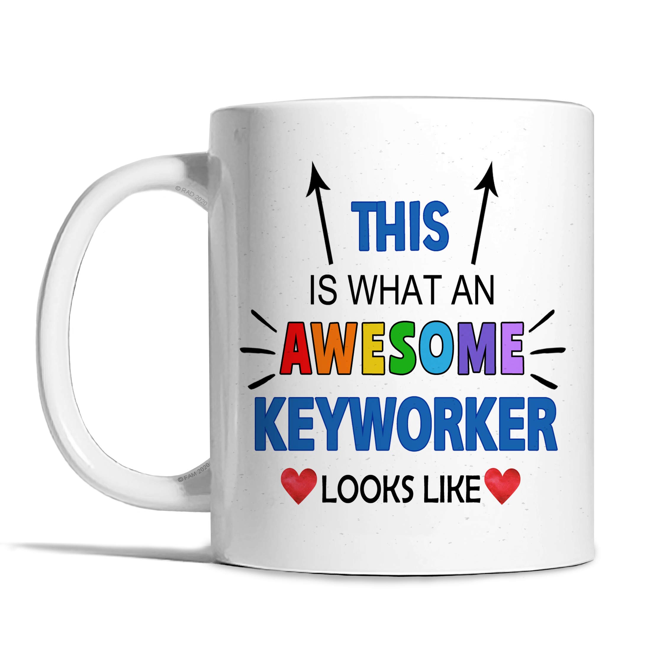 Risk-A Designs Awesome Keyworker Mug, This is What an Awesome Keyworker Looks Like Mug, Thank You Gift, Keyworker Gift, NHS Worker Gift, Appreciation Gift