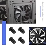 Create idea 100Pcs PC Computer Case Fan Screws Self-Tapping 5x10mm Black Carbon view 2