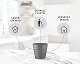 Zuvo 5L Plastic Paper Bin Wave Design Grey Office Desk Bin view 3