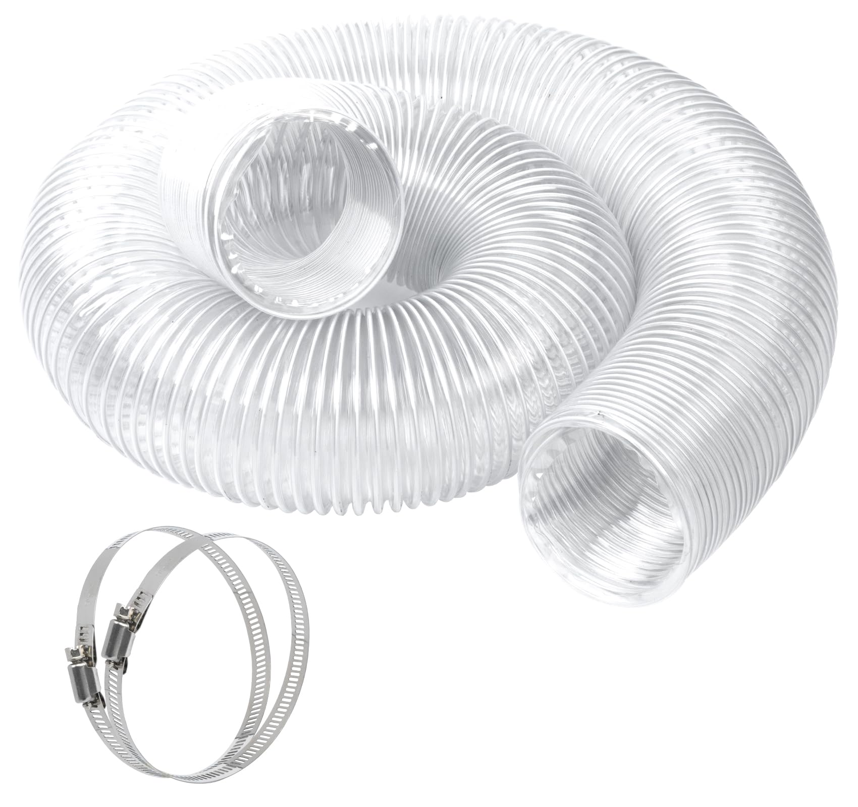 Photo 1 of 4"x10' Dust Collection Hose, 4 Inch Collector Flexible Tube with 2 1/2" Port Puncture Resistant PVC Dust Fume Collection Hose for Woodworking Welding Extraction Abrasion Resistant Heavy Duty Design