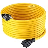 Tellegloww 15ft NEMA 6-15 Extension Cord 6-15P Male