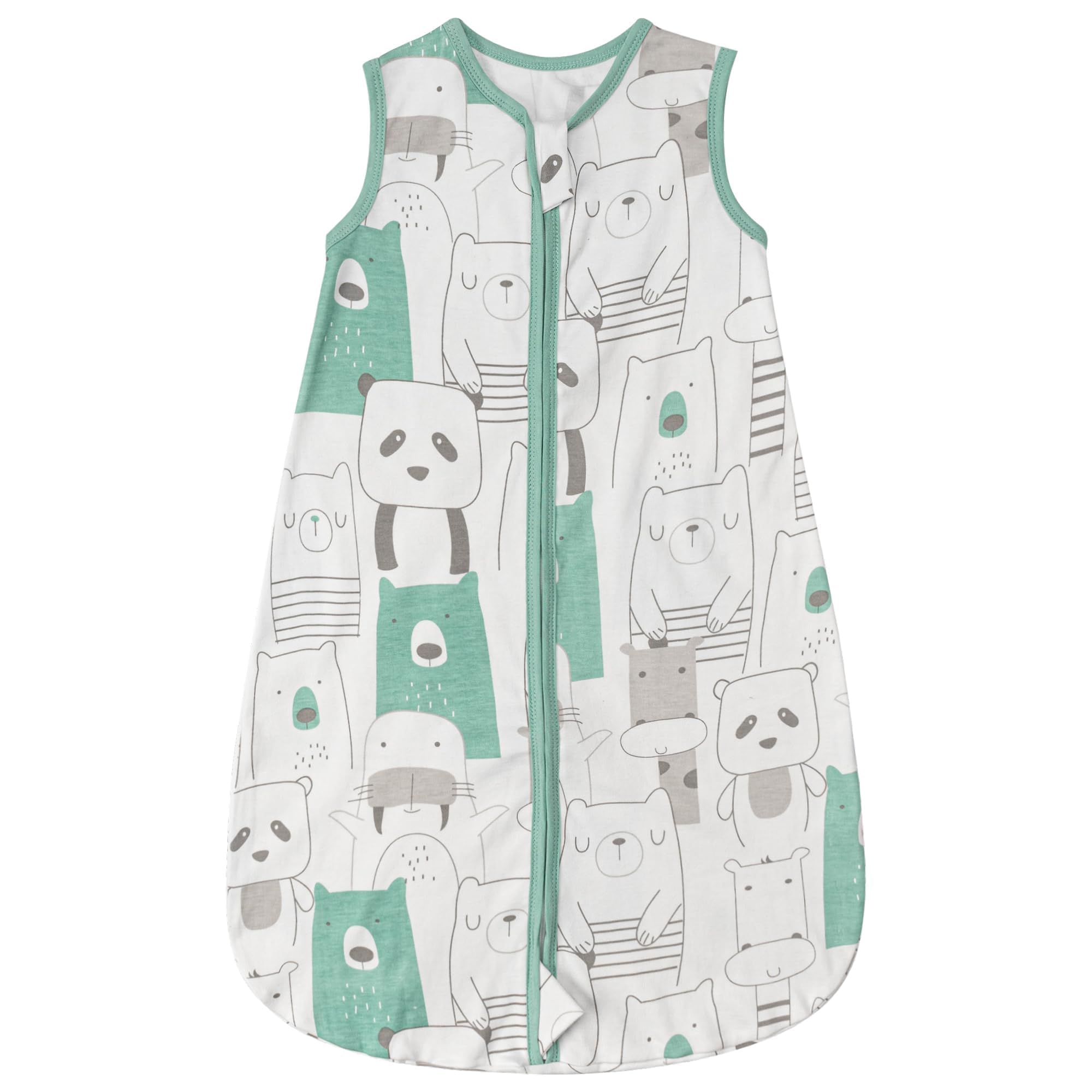 ZIGJOY 0.5 Tog Baby Sleeping Bag 100% Cotton Baby Wearable Blanket Toddler Sleep Sack Summer Sleeping Bags 12-24 Months, Panda