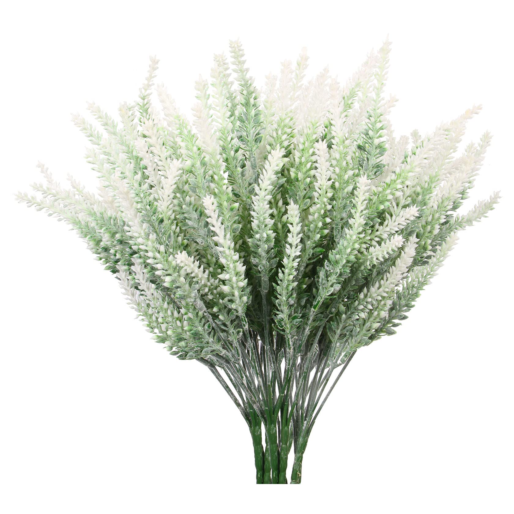 Photo 1 of TYEERDEC Artificial Flowers 12 Bundles Lavender Bouquet for Wedding Home Office Decoration - White