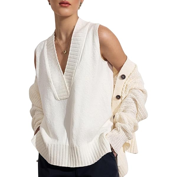 トップス DAIRIKU 20SS Pullover Fringe Knit Vest Joiemont Womens Fringed Knit Vest Top Solid Tassel Vest