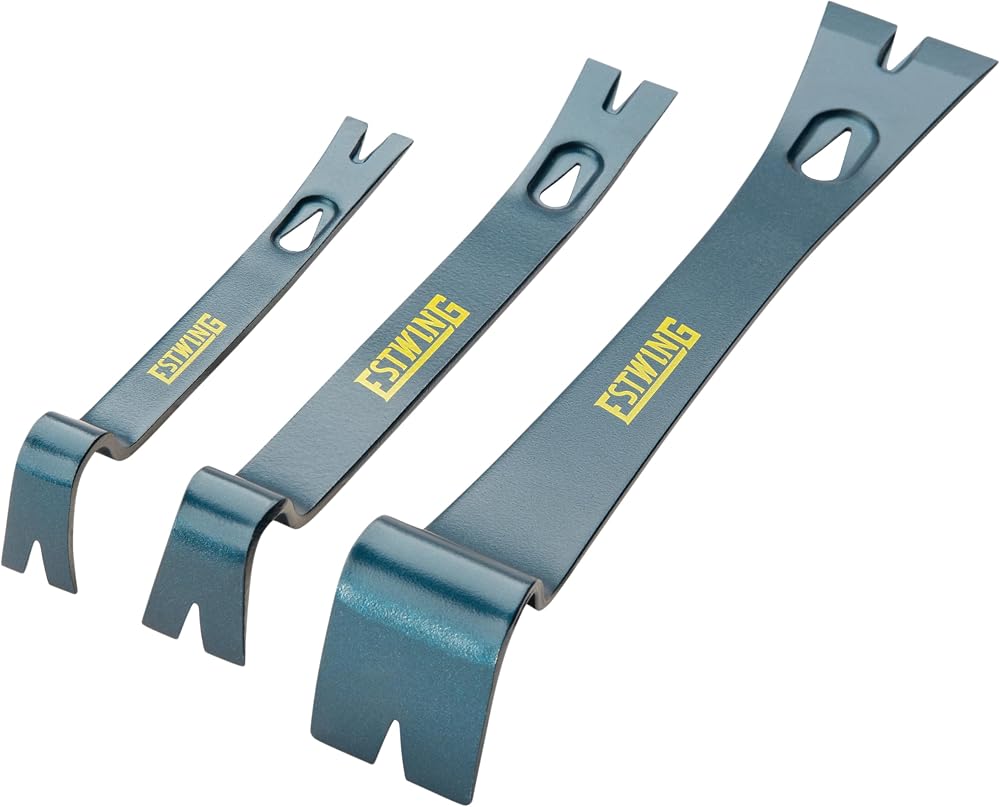 Estwing 3-Piece Pry Bar Set 5.5 7.5 10 Inch Forged Steel Blue PB3PC