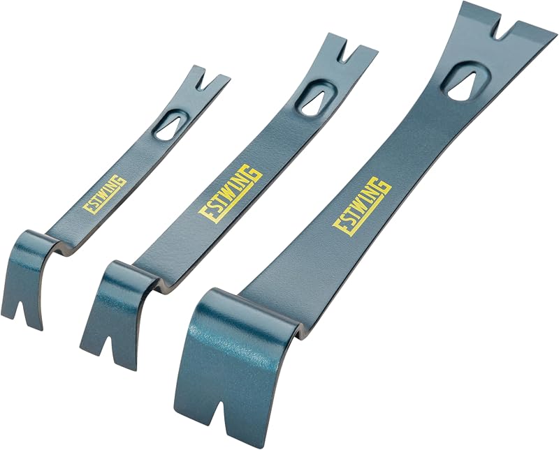 Estwing 3-Piece Pry Bar Set 5.5 7.5 10 Inch Forged Steel Blue PB3PC