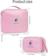 LJAPPLIED First Aid Kit Bags 2Pcs Pink Oxford Cloth Waterproof Portable Travel view 2