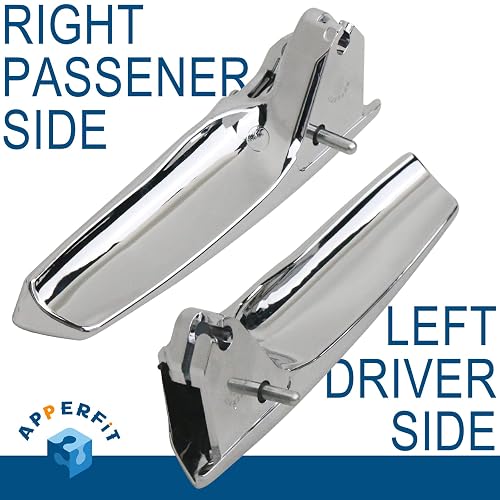 Pair Of Front Interior Door Handles For GM Trucks/SUVs (2007-2013) – Chrome & Dark Gray, 10-Year Warranty