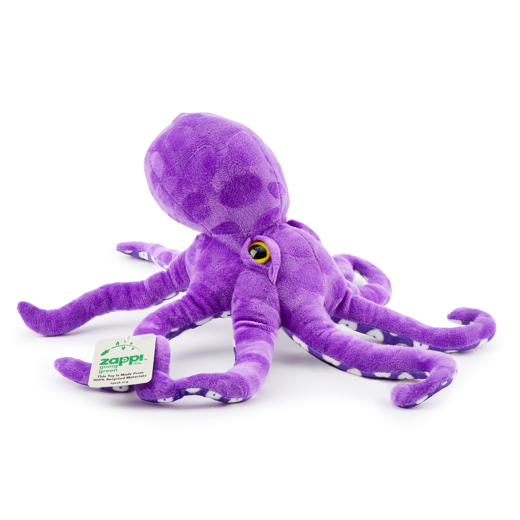 Zappi Co Ultra Soft Purple Octopus Plush Toy (35cm Length) - 100% Recycled, Eco-Friendly, Newborn Gift, Realistic Lifelike — image 1