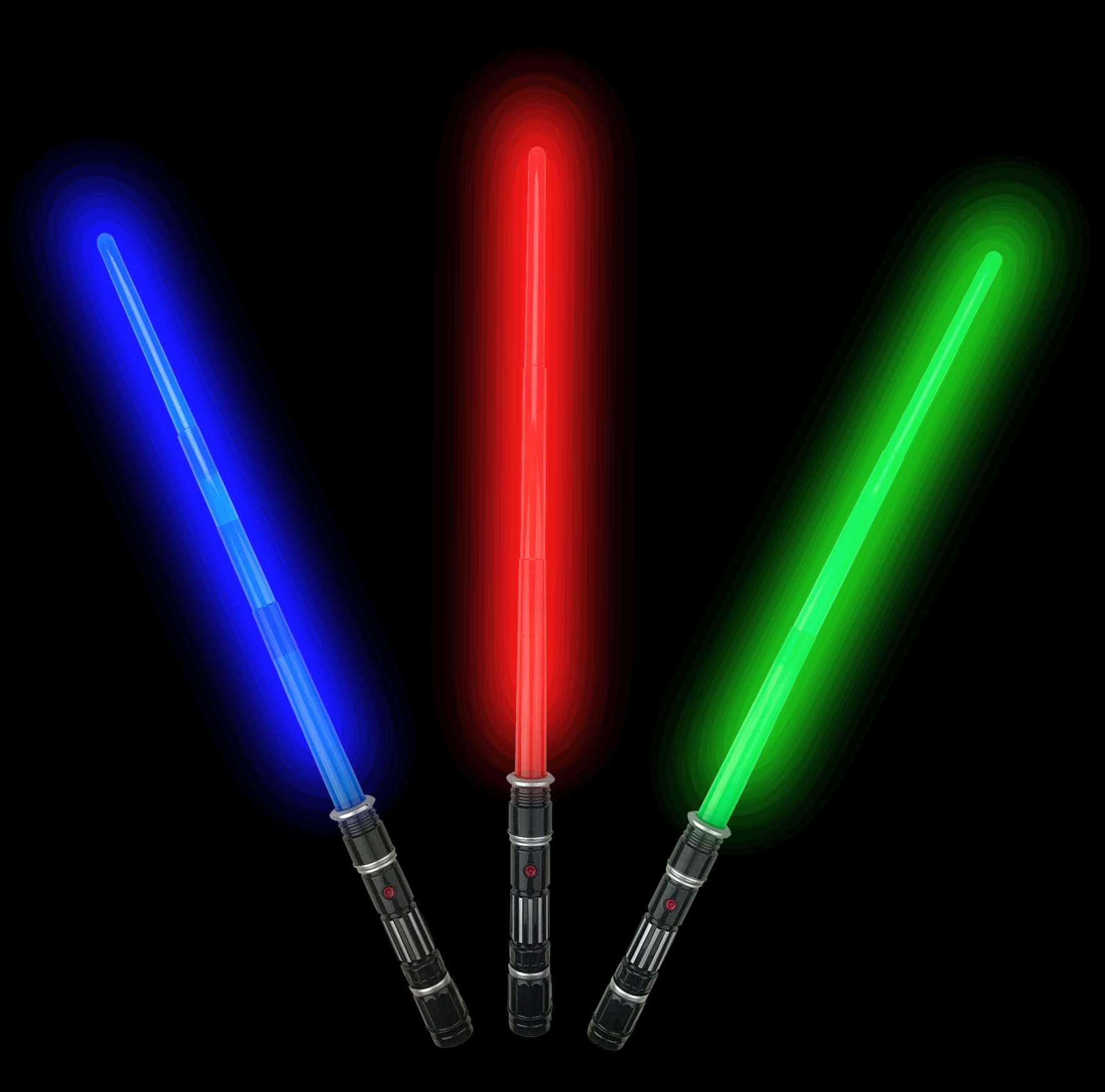[VALUE BUNDLE] 12 Pack LED Laser Swords Expandable Light Up Sabers with