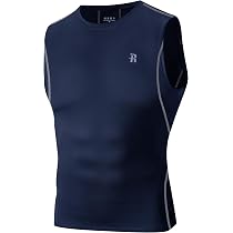 Runhit Men's Sleeveless Compression Shirt – Muscle Support, Quick-Dry & All-Sport Fit