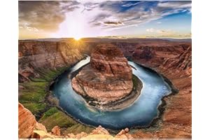 Natuyalo Paint by Numbers Kit for Adults - Colorado River Grand Canyon DIY Adult Paint by Number Kits Arizona Landscape Acrylic Painting for Adults Beginners Kids Art Crafts Without Frame, 16x20 Inch
