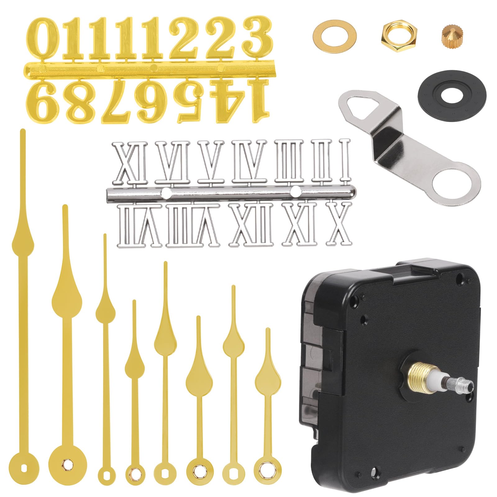 Tanstic Quartz DIY Wall Clock Movement Mechanism Clock Repair Parts Replacement Clock Movement Mechanism with Shaft Length 45/64 Inch