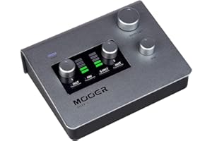 MOOER SteepⅠ Audio Interface for Professional Recording, Stero Soud With 24bit/192 Khz Audio Ports and 2x Tpye-C 2x 1/4" Trs Mono Jacks, Microphone/Headphones