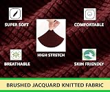 SAMSTEX 1 Seater Sofa Cover Wine Red 4-Way Stretch Non Slip 1-Piece view 4