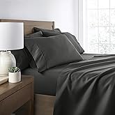 Linen Market Twin Sheet Set 4 Piece - Ultra Comfortable & Breathable Cooling Twin Bed Sheets - Deep Pocket & Wrinkle-Free Sheets Fits 16" Mattress - Extra Soft & Oeko-TEX Certified - Gray