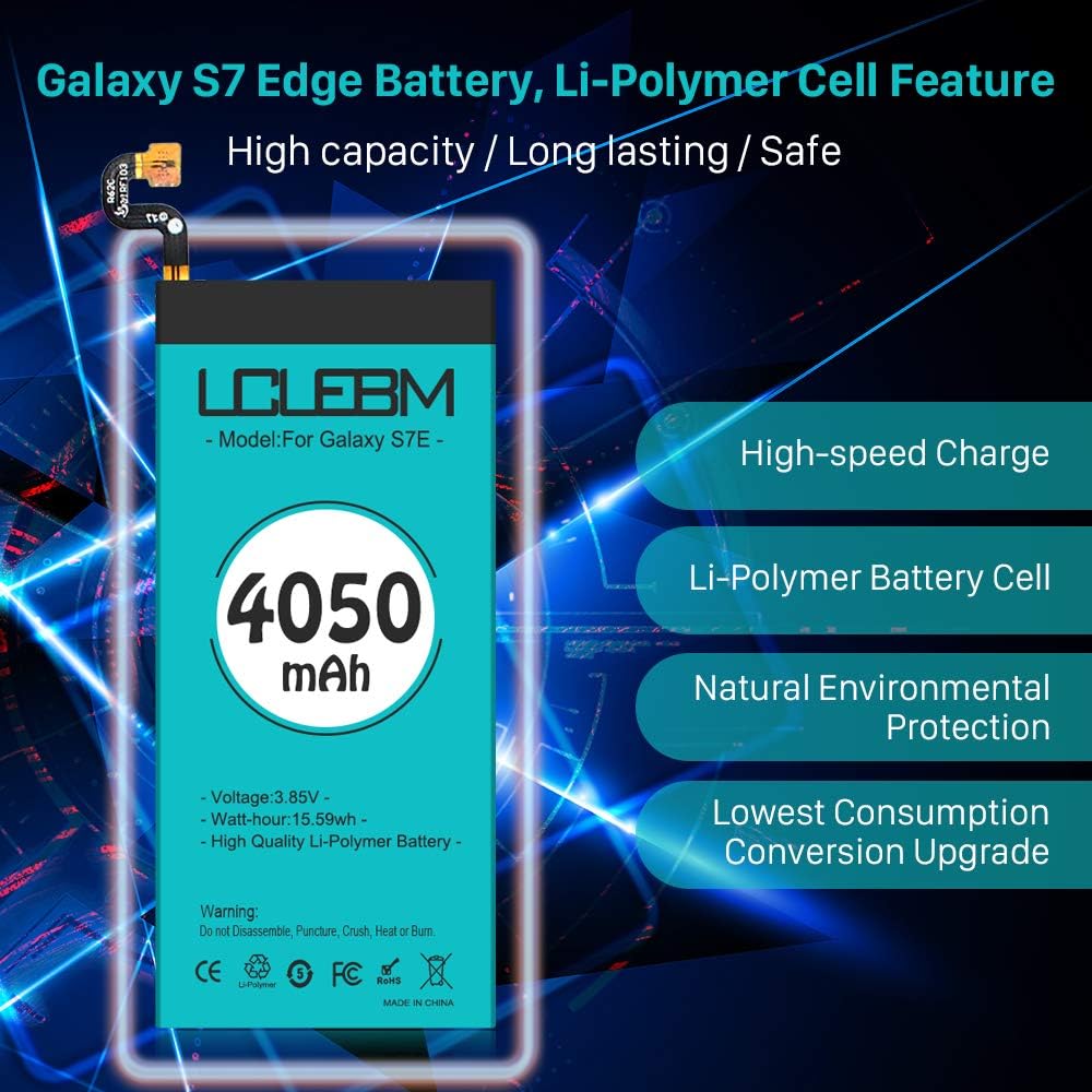 Galaxy S7 Edge Battery [4050mAh] S7 Edge Battery LCLEBM New 0 Cycle Battery Replacement for Samsung Galaxy S7 Edge G935V G935P G935A G935T S7 Edge Battery Replacement with New Replacement Kits: Home Audio & Theater