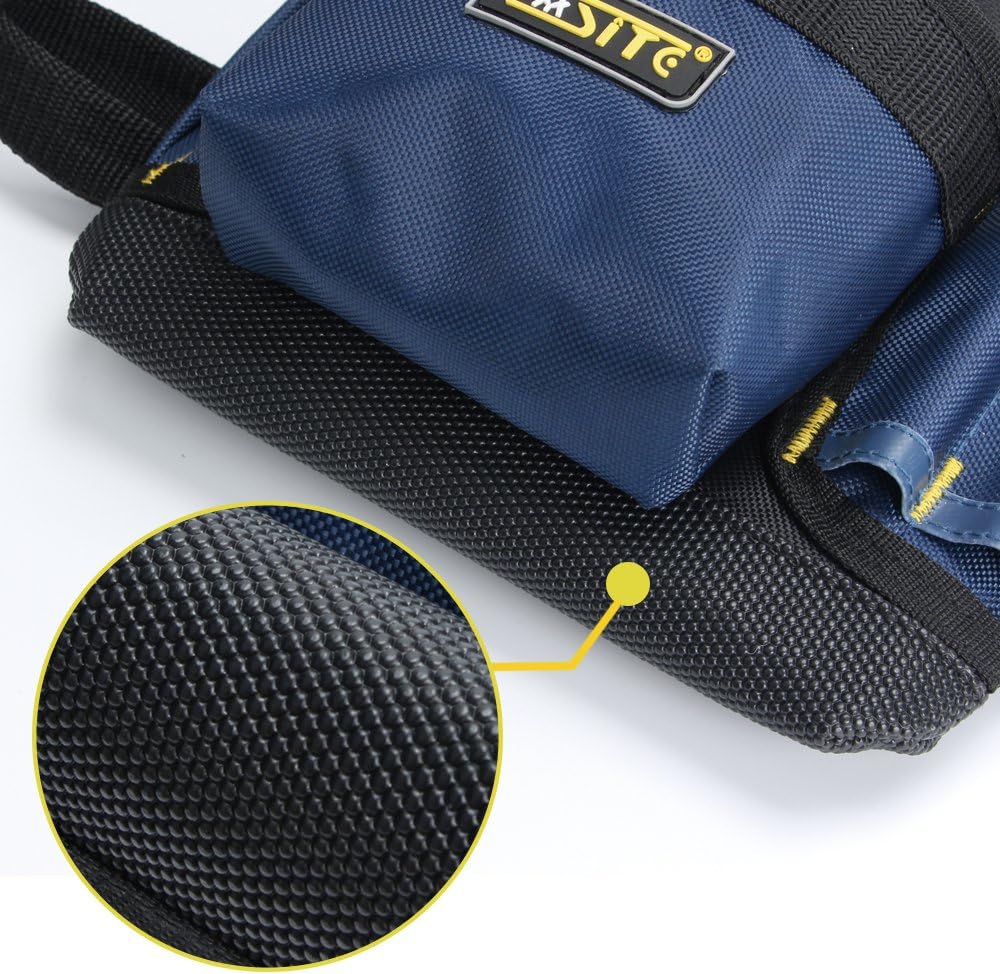 FASITE PTN012A 32-Pocket 2 Pouch Utility Multifunction Tool Belt Bag, Blue - - 