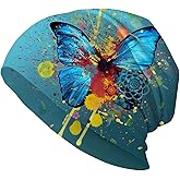 Floral Dog Womens Slouchy Beanie Cotton Chemo Caps Cancer Headwear Hats Turban Baggy Skull Sleep Scarf