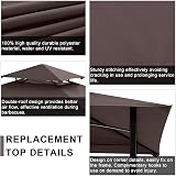 ABCCANOPY 5x8 Double Tiered Grill Gazebo Canopy Replacement Brown view 6