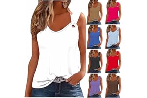 Lastesso Tank Top for Women Loose Fit Trendy 2024 Sleeveless Shirts O Ring Shoulder Spring Summer Casual Beach Tanks Clothes