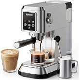TOPZEE Espresso Machine 20 Bar, Compact Coffee Maker with Milk Frother &amp; Cold Brew Function, 52oz Removable Water Tank, Stainless Steel Cappuccino, Latte Maker