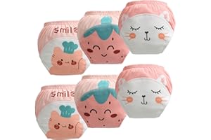 usbettas Potty Training Underwear for Girls,Soft Cotton Reusable Potty Training Pants for Boys and Girls 2t,3t,4t,5t,6t