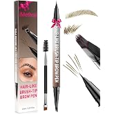 iMethod Eyebrow Pen - Eyebrow Pencil,2-in-1 Eyeliner Dual-Ended Brush-Tip Microblading 4d Eyebrow Pencils for women,Long Lasting Waterproof Hair-Like Brow Pencil,with Eyebrow Brush,LightBrown