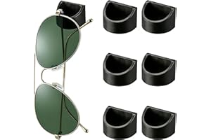 UPIONIC Eyewear Organizer 6 Pack,Wall Hanging Adhesive Glasses Holder for Glasses,Sunglasses at Car,Office,Home,Workshop