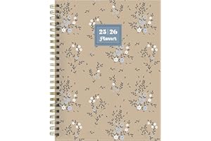 TF Publishing July 2025 - June 2026 Rustic Floral Medium Weekly Monthly Planner - 12 Month Academic Planner 2025-2026 with Durable Cover, Thick Uncoated Paper, and Planning Stickers - 6.5 in x 8 in