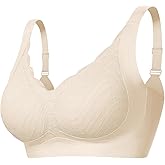 Wireless Support Bra Full Coverage Padded Push Up Anti Sagging Comfortable Seamless Lace Bras No Underwire
