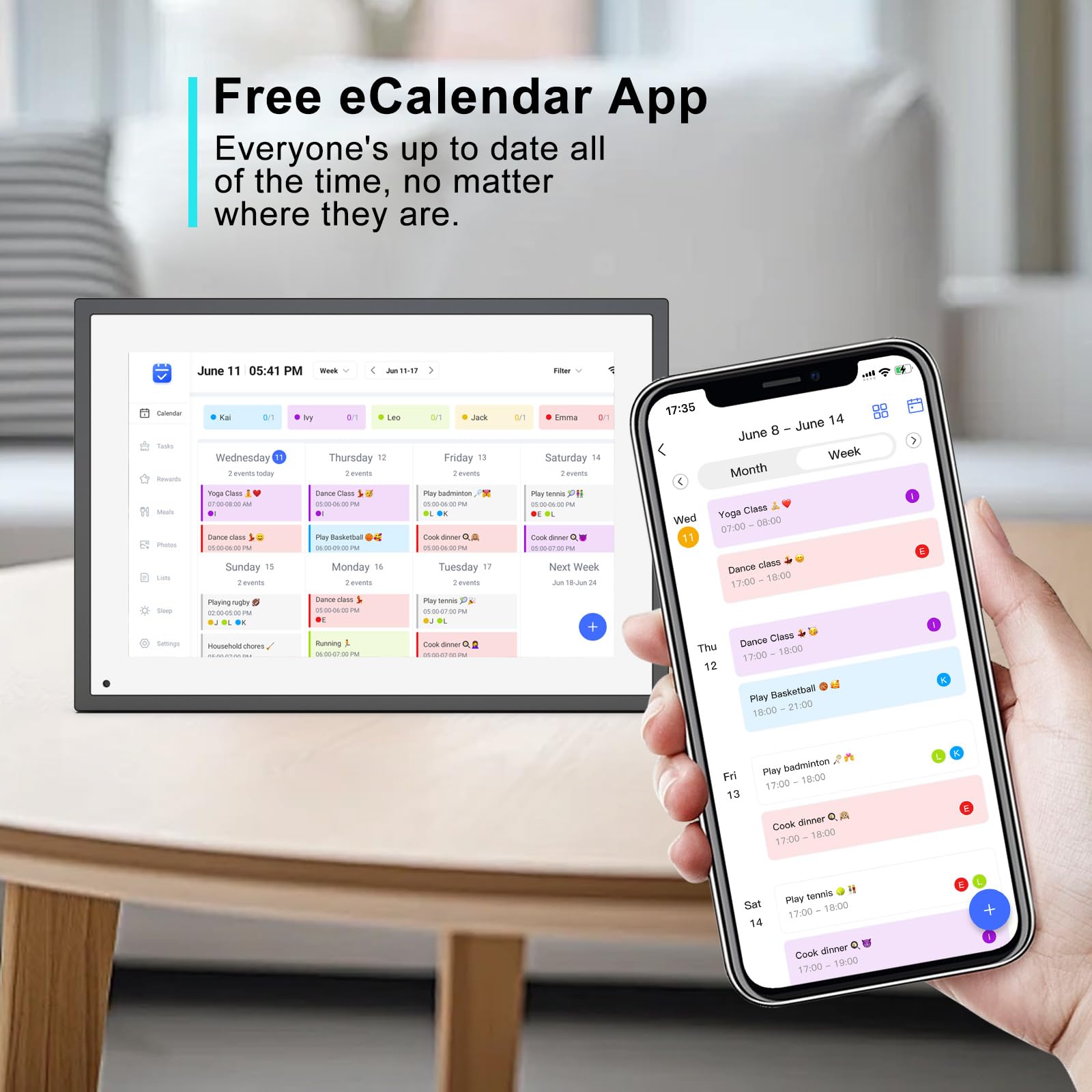 10.1 inch Wall Planner Digital Calendar & Chore Chart,Smart Touchscreen Interactive Display for Family Schedules,Hearth Display Digital Calendar,Electronic Picture Frame Share Moments from Anywhere