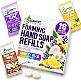 BAMBOEARTH Foaming Hand Soap Refill Tablets - Soft Foam Soap for Travel | Dissolvable Concentrated Moisturizing Scented (18 Variety Pack)