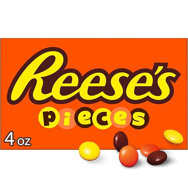 REESE’S PIECES PEANUT BUTTER IN A CRUNCHY SHELL, CANDY BOX, 4 OZ