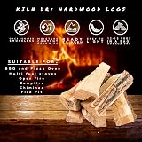 Topline Big K Kiln Dried Hardwood Logs 2 Pack 12kg Fire Pit BBQ Pizza Oven view 2