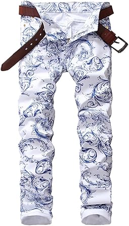 Sokotoo Men S Blue And White Porcelain Pattern Print Denim Pencil Jeans At Amazon Men S Clothing Store Sokotoo Men S Blue And White Porcelain Pattern Print Denim Pencil Jeans At Amazon Men S Clothing Store