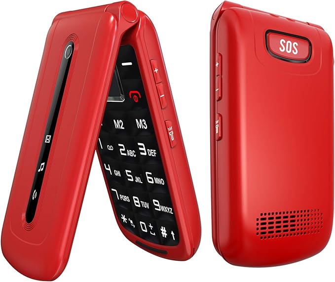 Ushining 3G Flip Phone Unlocked SOS Button Dual Cards Standby Flip