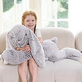 BENINY Large Bunny Stuffed Animal 31", Giant Easter Rabbit Plush Toy for Girls Boys Kids, Big Cuddly Gift for Girl Chirstmas Birthday